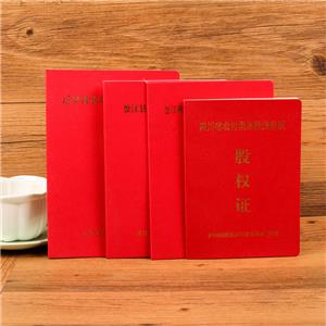 瀘州市股權(quán)證